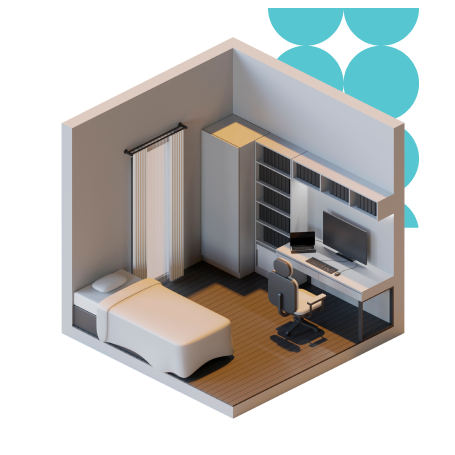 Modelo 3d de um quarto